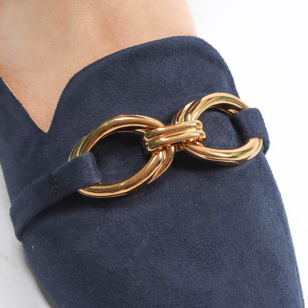 ANJAZ – Mules Femmes en Bleu Marine.