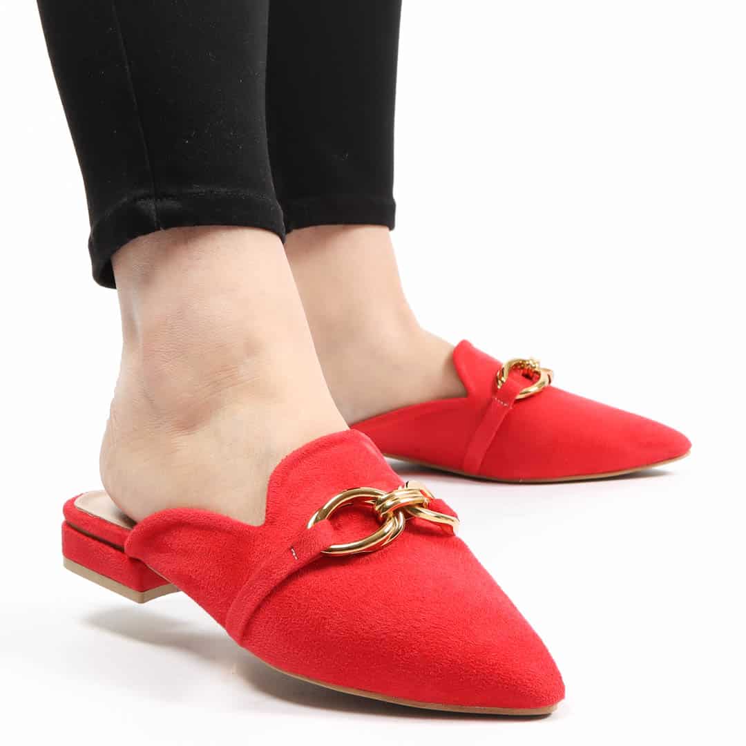 ANJAZ – Mules Femmes en Rouge.