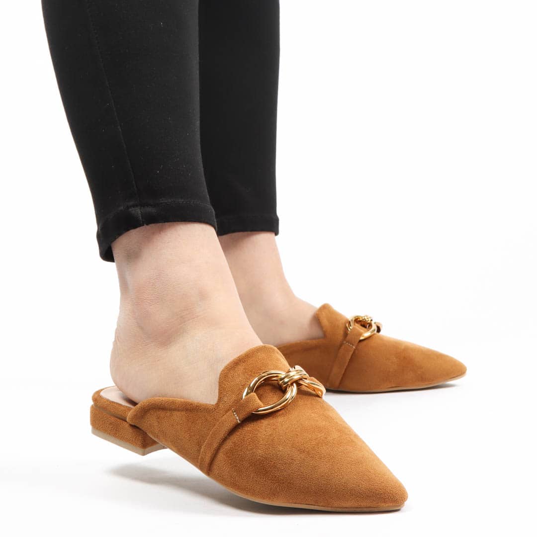 ANJAZ – Mules Femmes en Tabac.