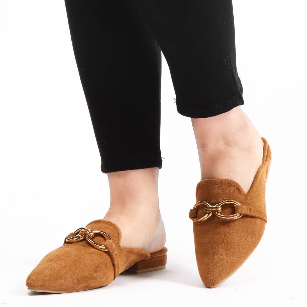 ANJAZ – Mules Femmes en Tabac.