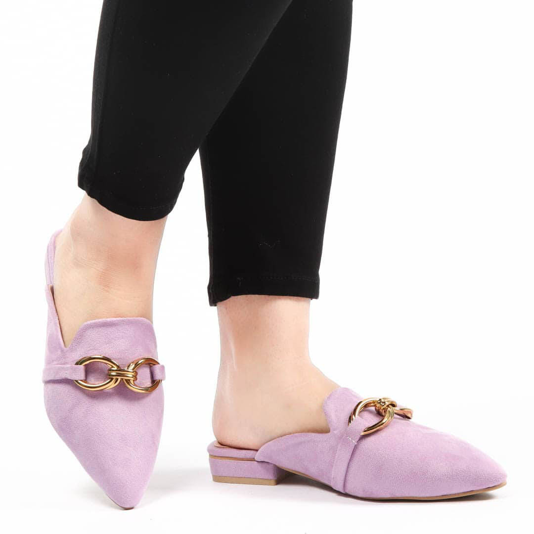 ANJAZ – Mules Femmes en Mauve.