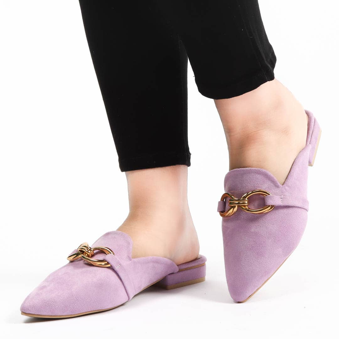 ANJAZ – Mules Femmes en Mauve.