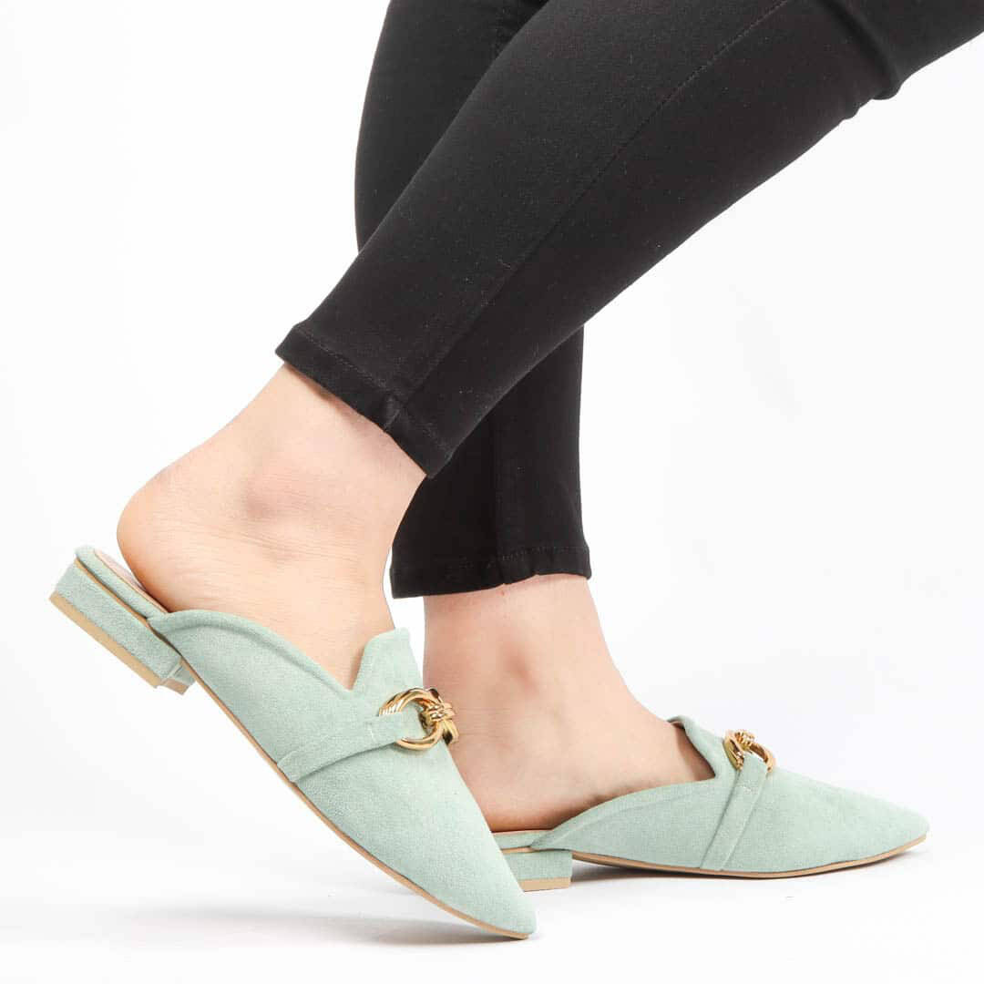 ANJAZ – Mules Femmes en Vert.