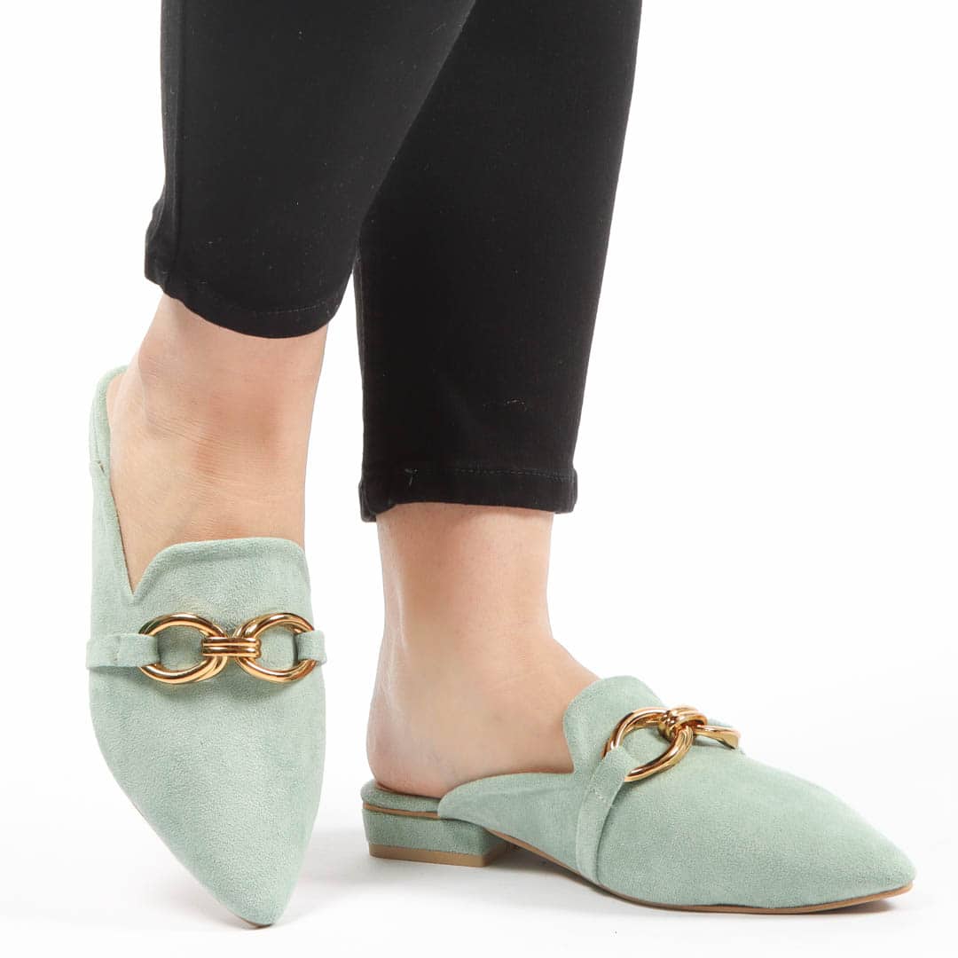 ANJAZ – Mules Femmes en Vert.