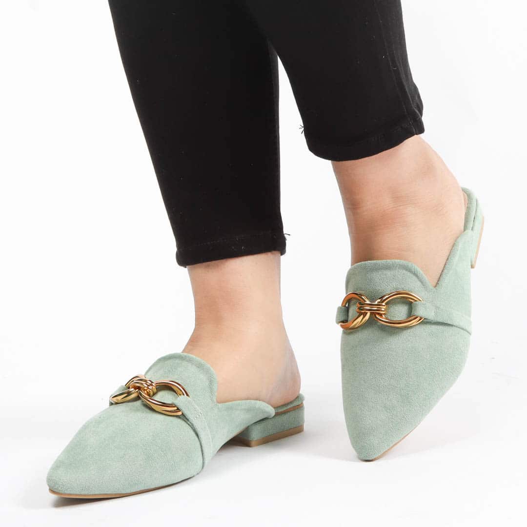ANJAZ – Mules Femmes en Vert.