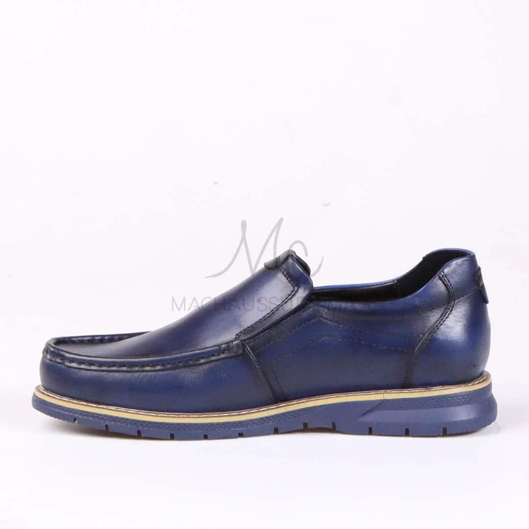 Confort Absolu - Chaussures de ville en cuir Bleu.