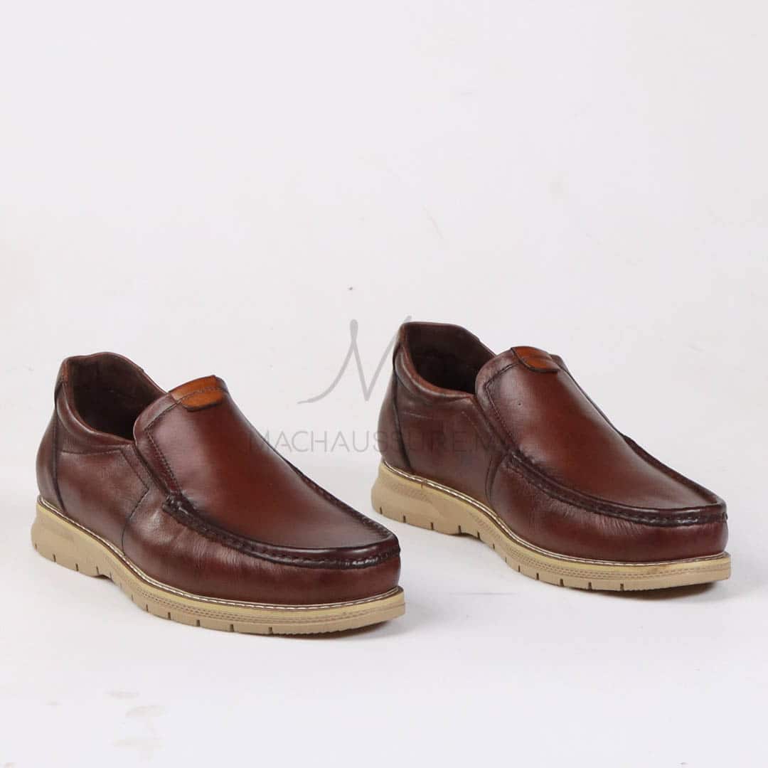 Confort Absolu - Chaussures de ville en cuir Marron.