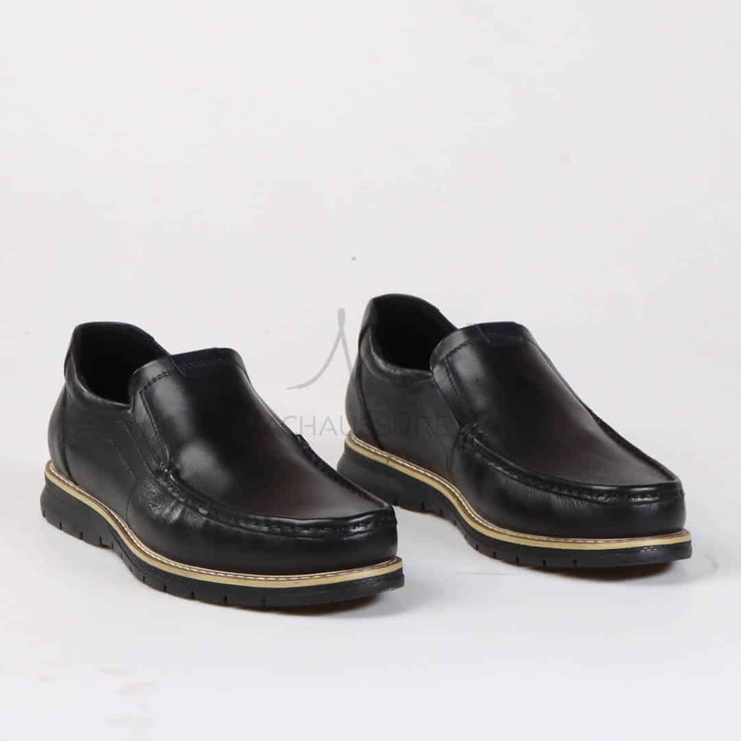 Confort Absolu - Chaussures de ville en cuir Noir.