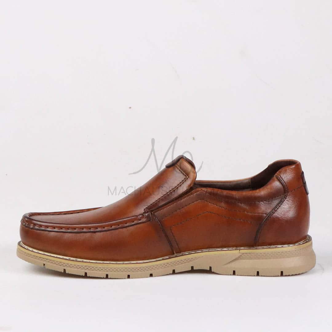 Confort Absolu - Chaussures de ville en cuir Tabac.