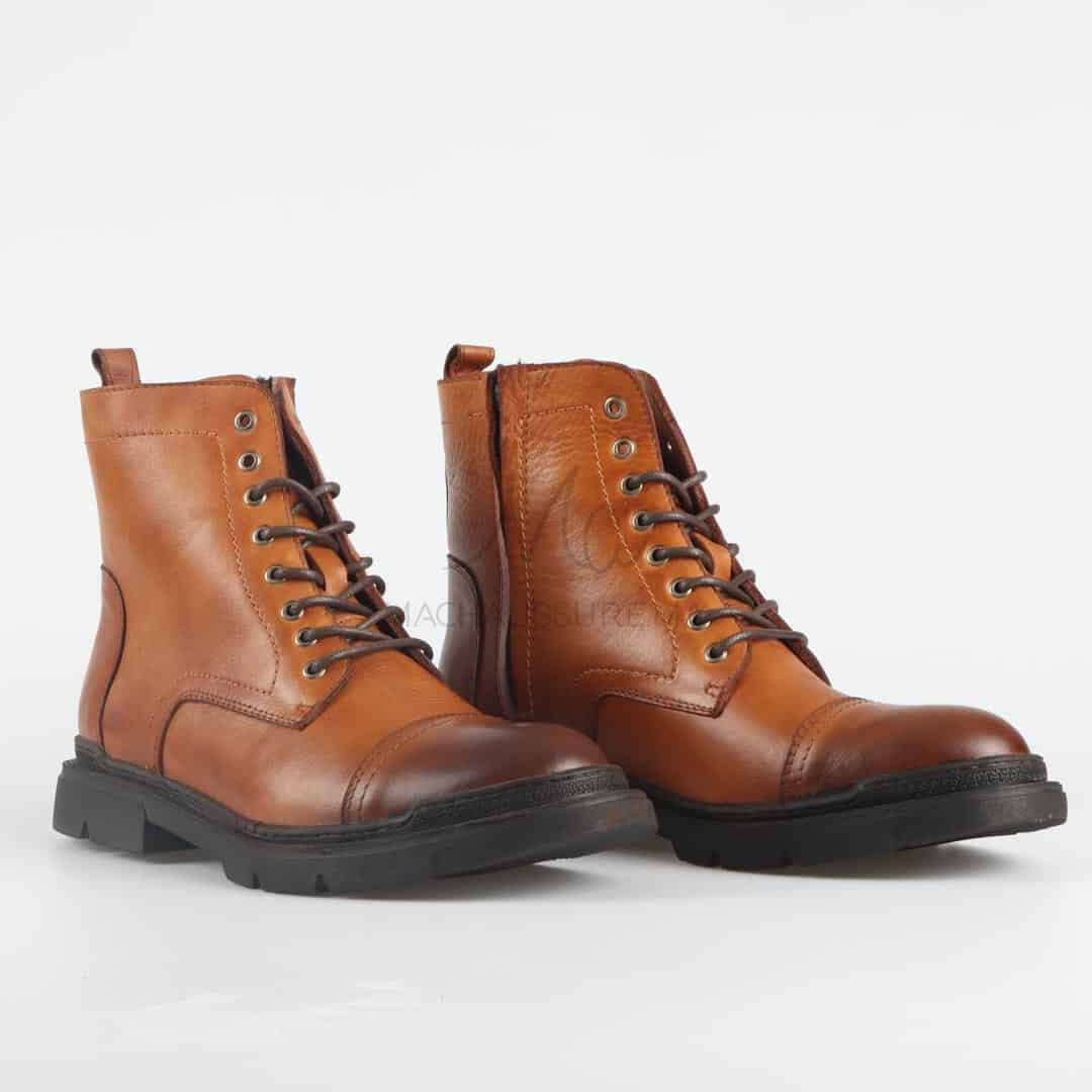 Jayson - Bottines en Tabac.