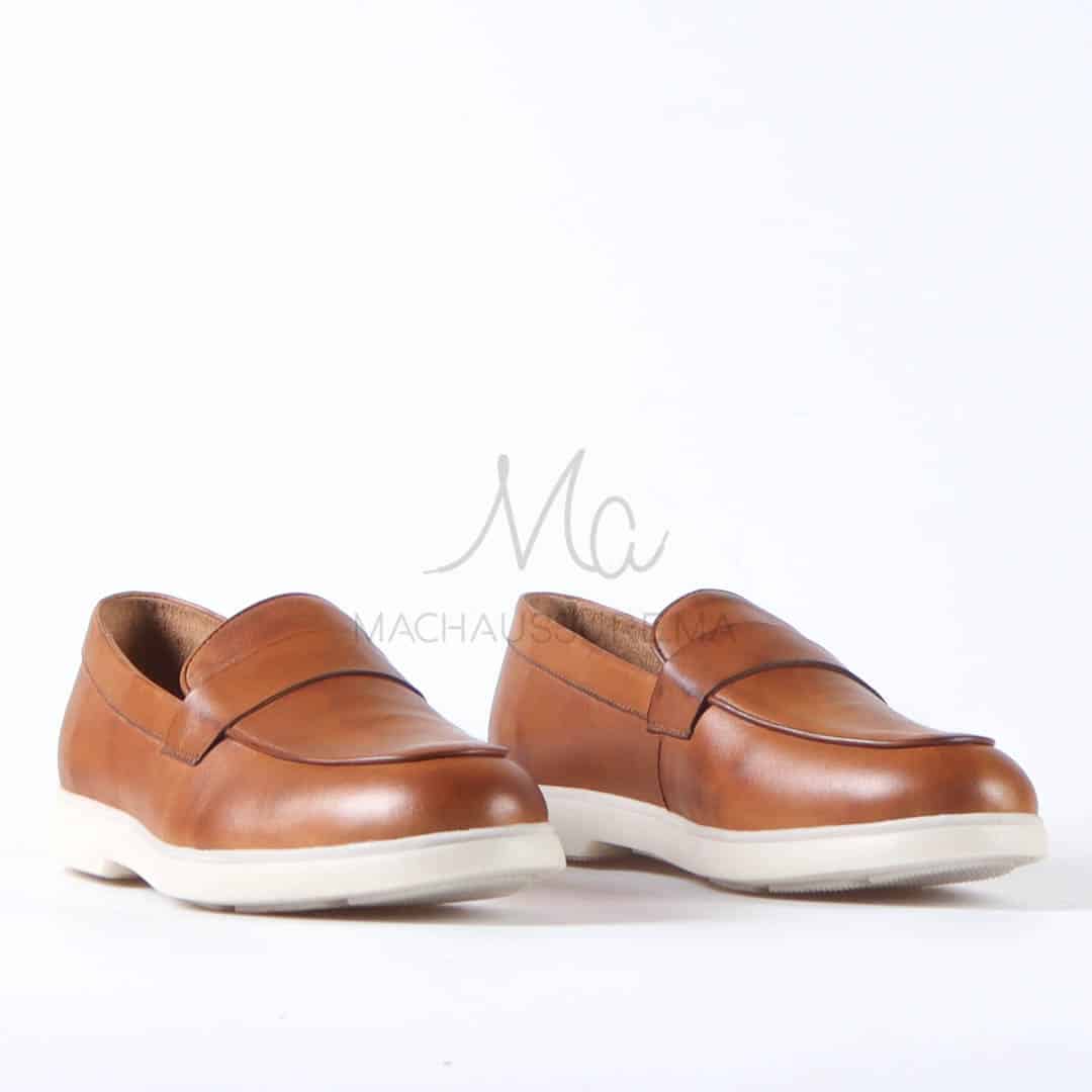 Bruno - Mocassins Hommes en Tabac.