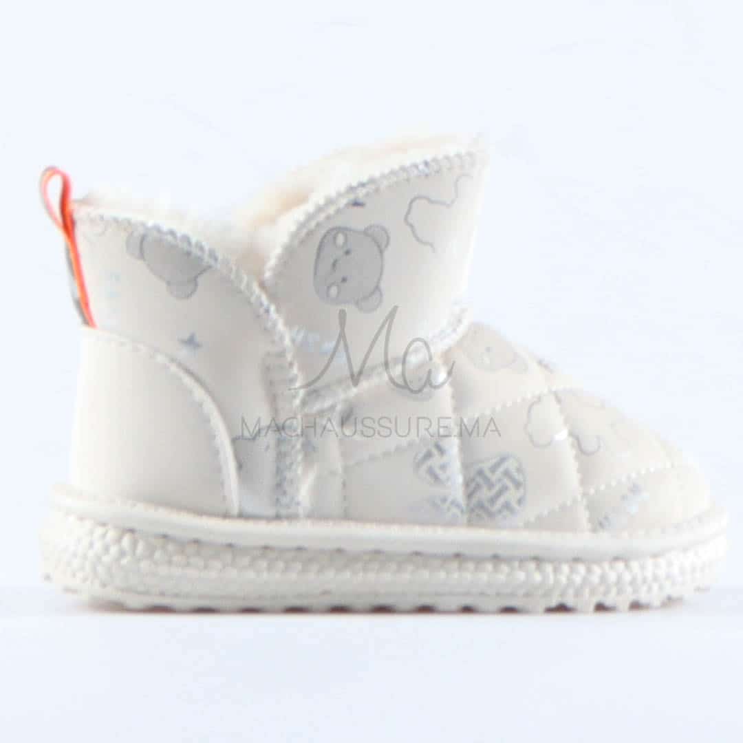 Leopoldo - Bottines imperméables pour fille en Blanc.