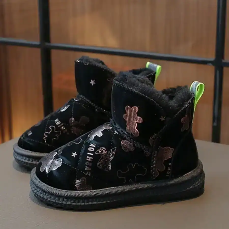 Leopoldo - Bottines imperméables pour fille en Noir.