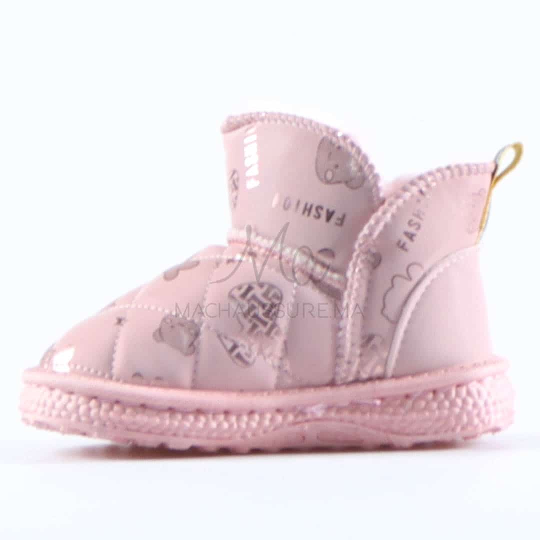 Leopoldo - Bottines imperméables pour fille en Rose.