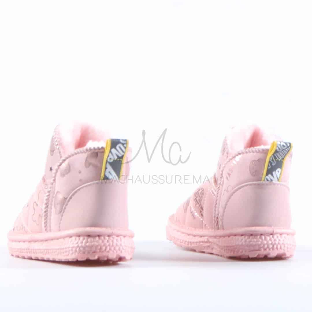 Leopoldo - Bottines imperméables pour fille en Rose.
