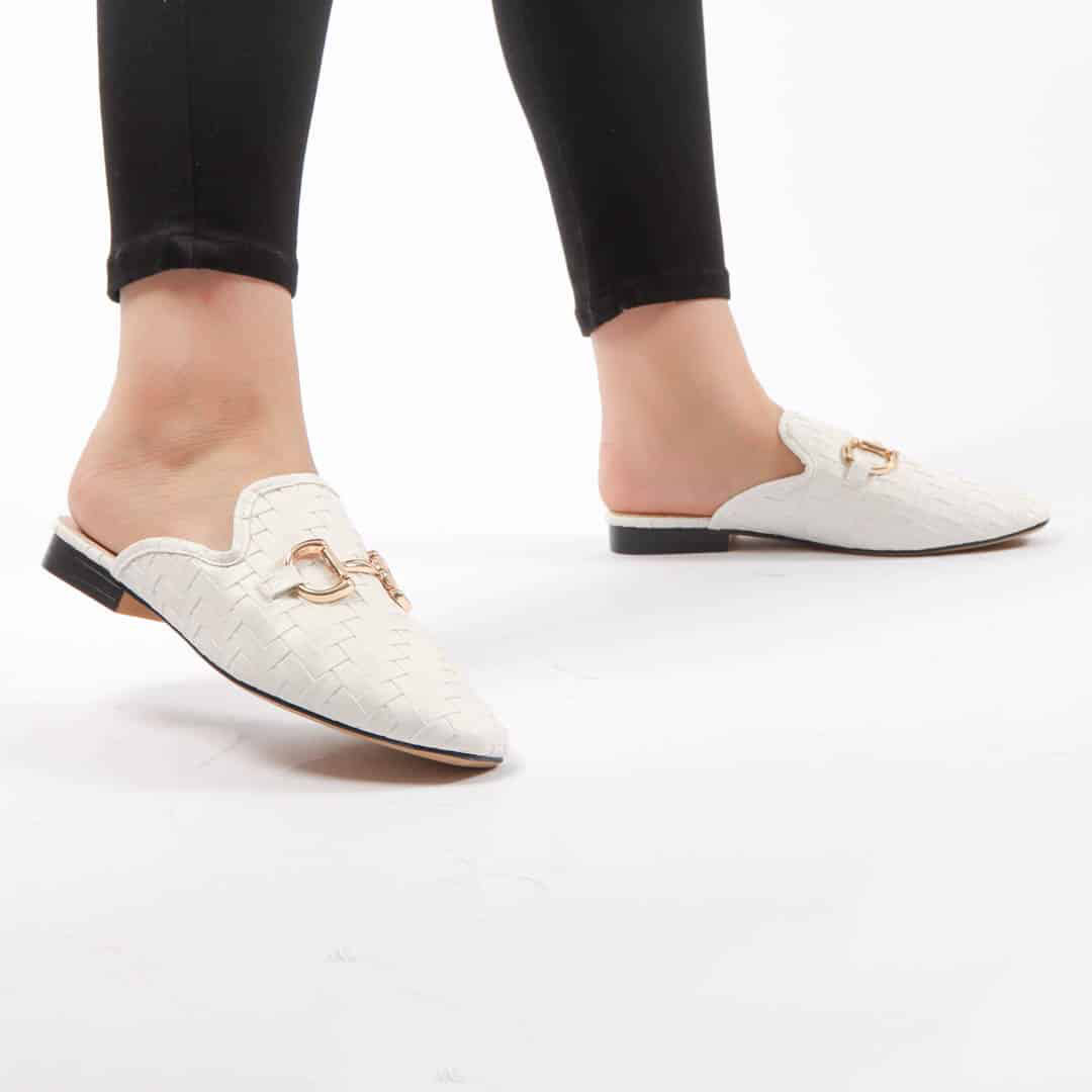 JOSE – Mules Femmes en Blanc.