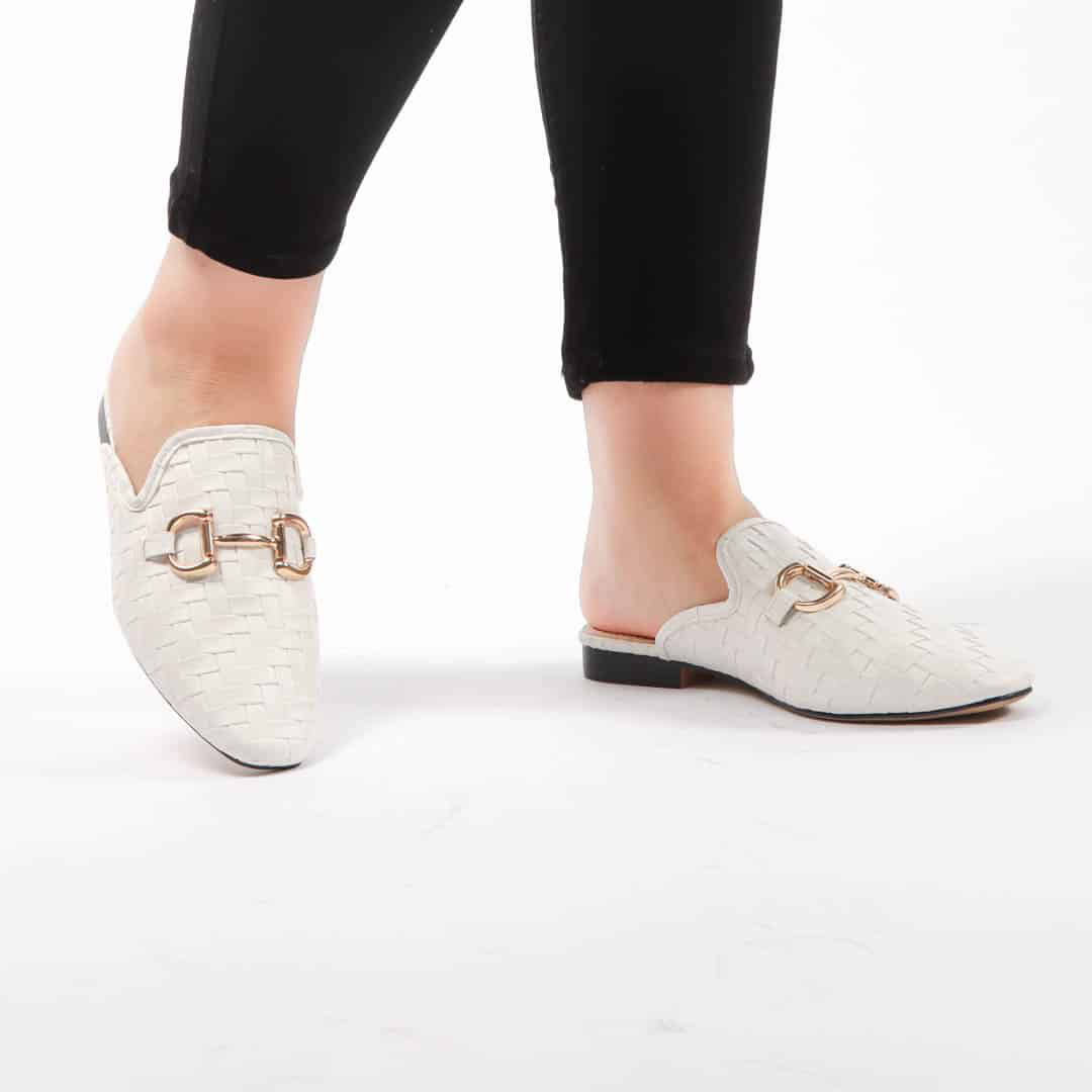 JOSE – Mules Femmes en Blanc.