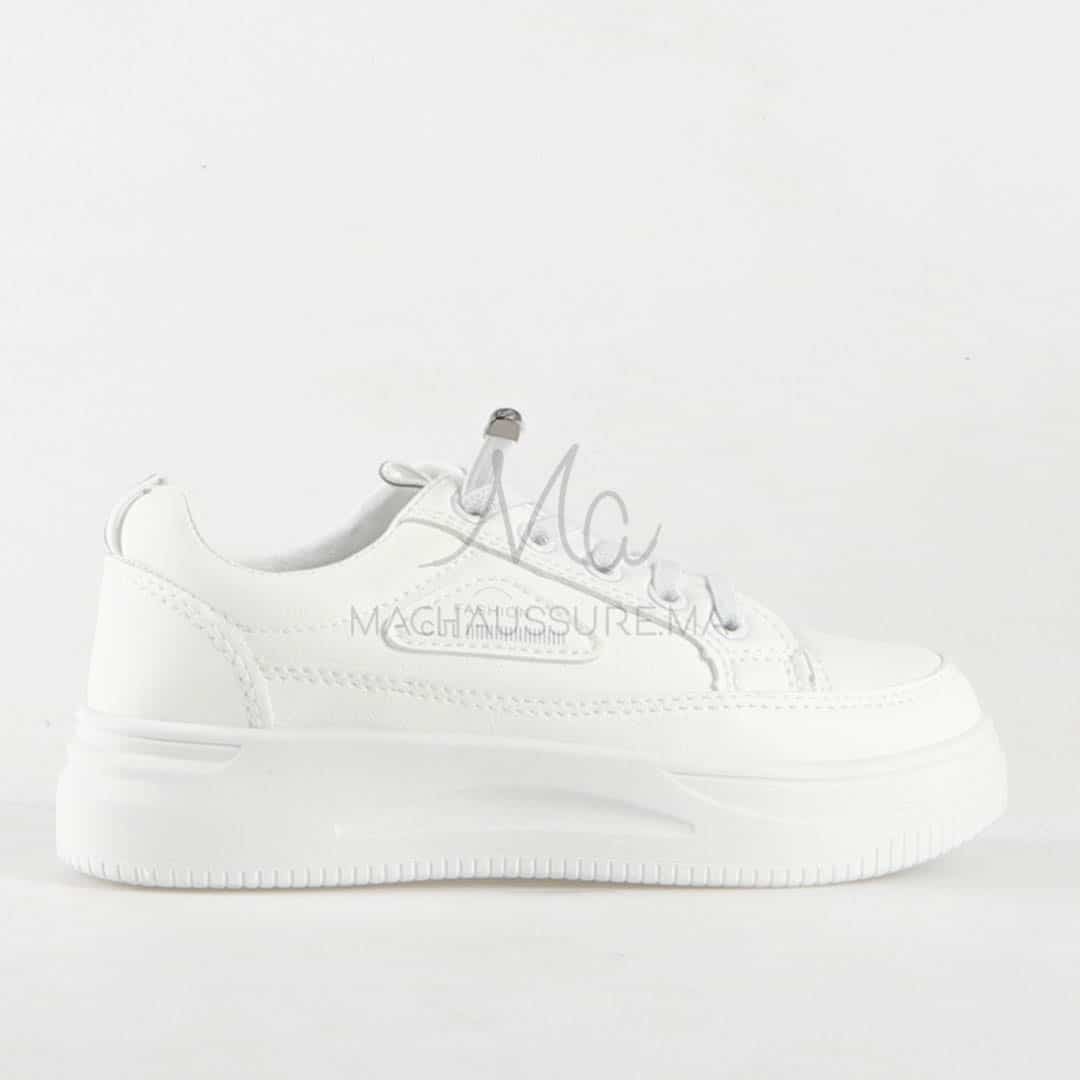 Beleev – Baskets enfants en Blanc.