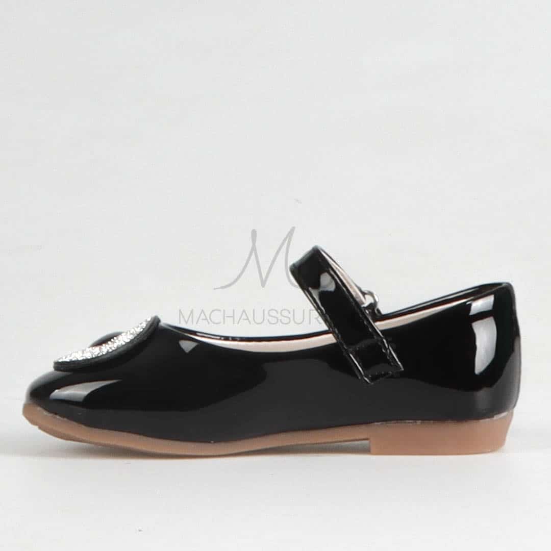 Johana - Ballerines pour fille en Noir.