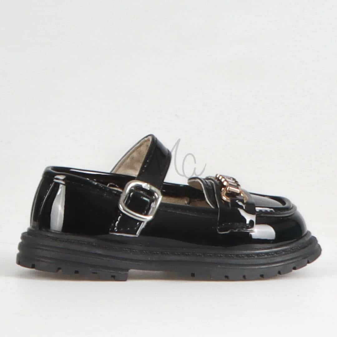 LENA - Ballerines pour fille en Noir (21-25).
