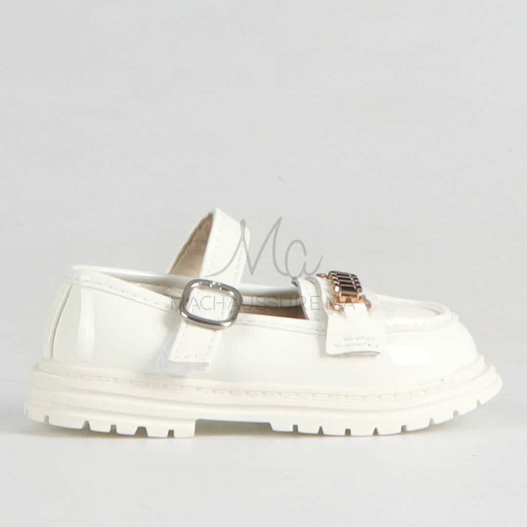 LENA - Ballerines pour fille en Blanc (21-25).