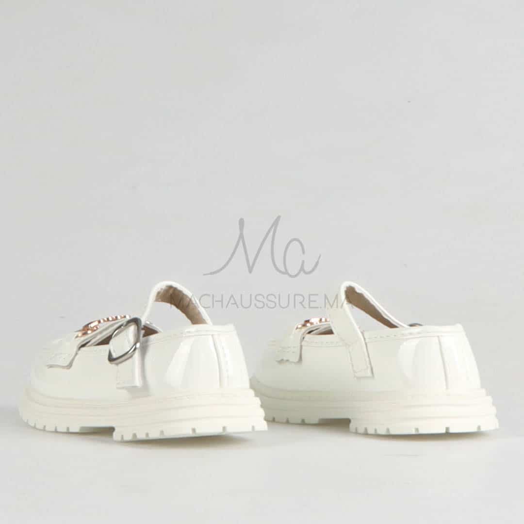 LENA - Ballerines pour fille en Blanc (21-25).