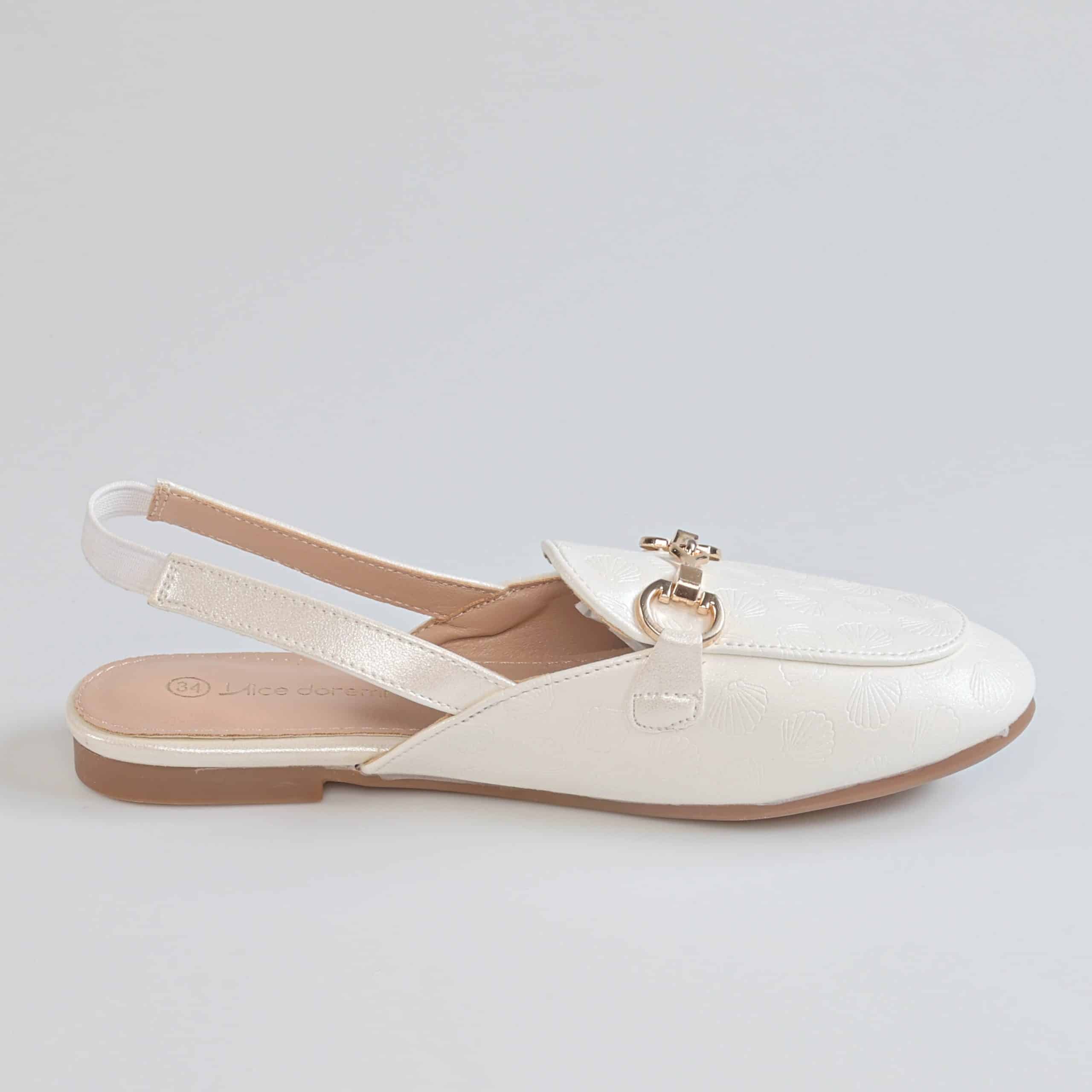 Cute Shine – Ballerines Fille en Blanc.