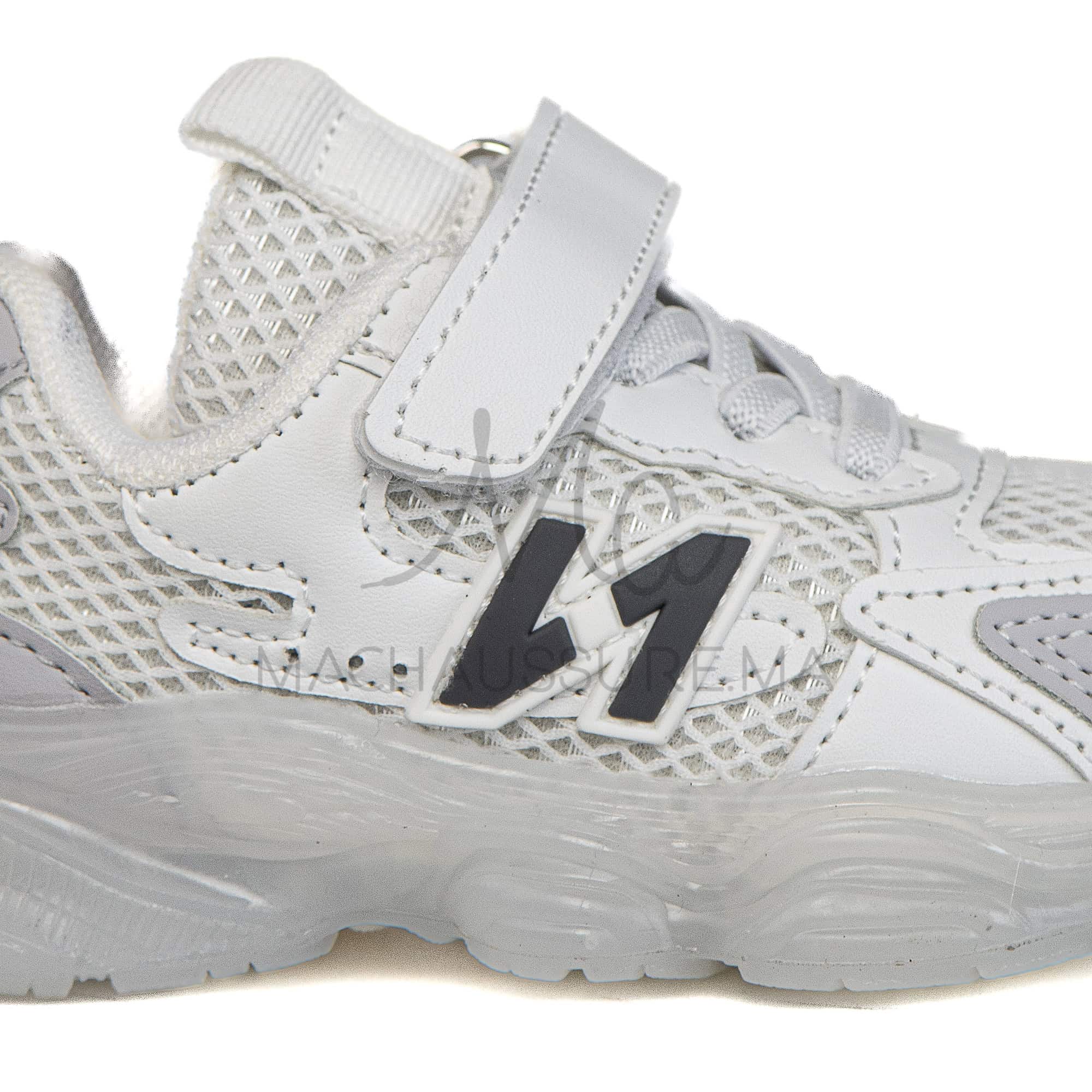 Jad – Baskets enfants en Blanc.