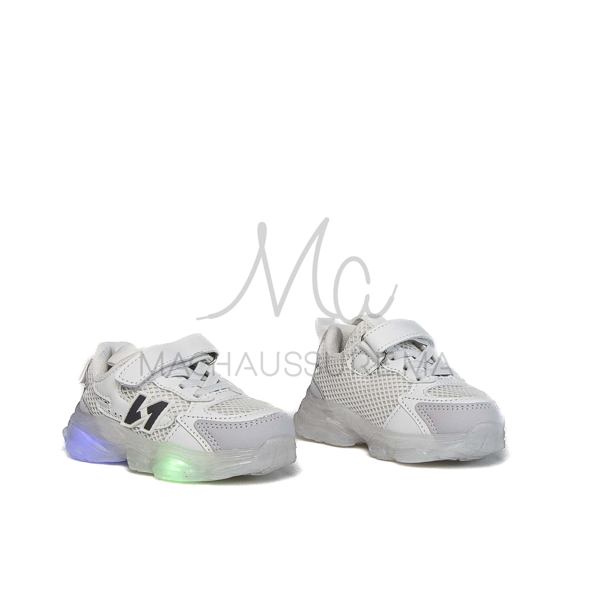 Jad – Baskets enfants en Blanc.