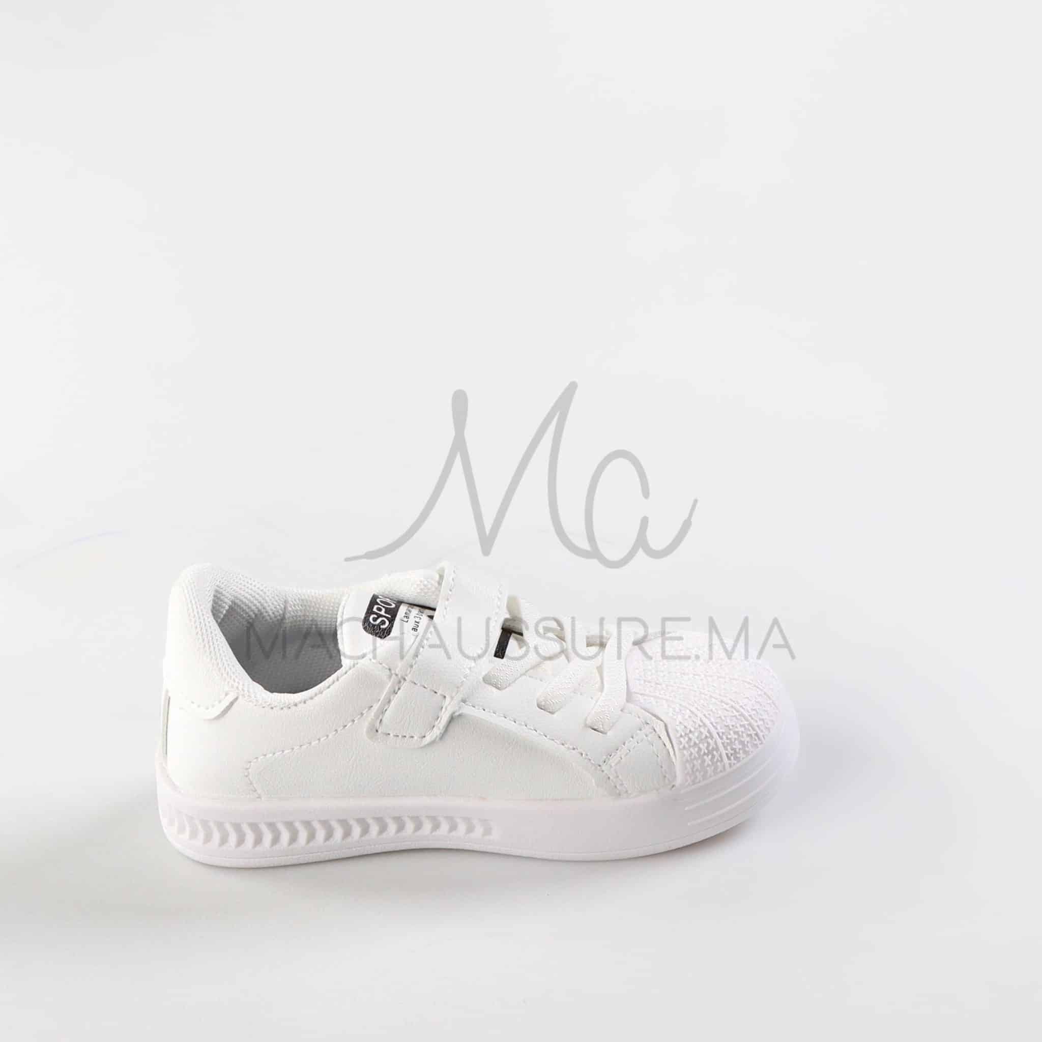 LuxeFlex - Baskets enfants en Blanc.