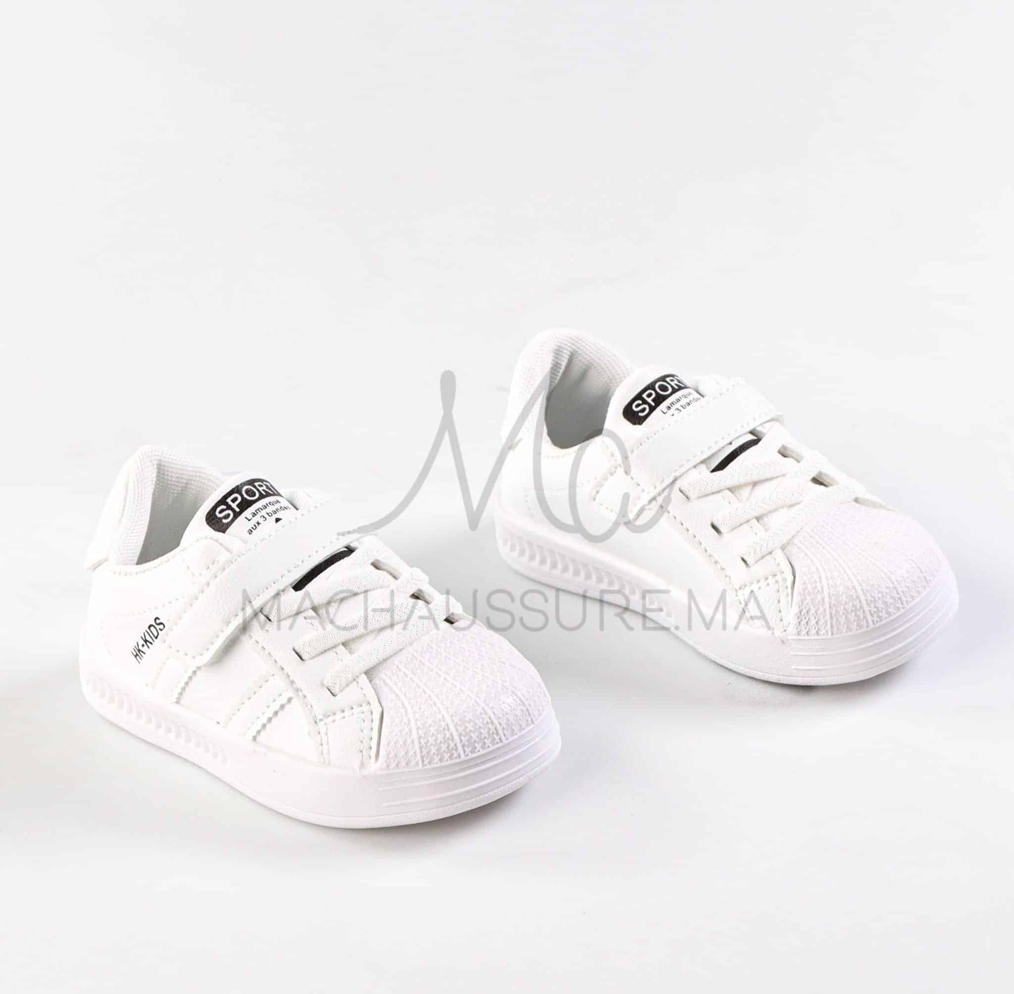 LuxeFlex - Baskets enfants en Blanc.