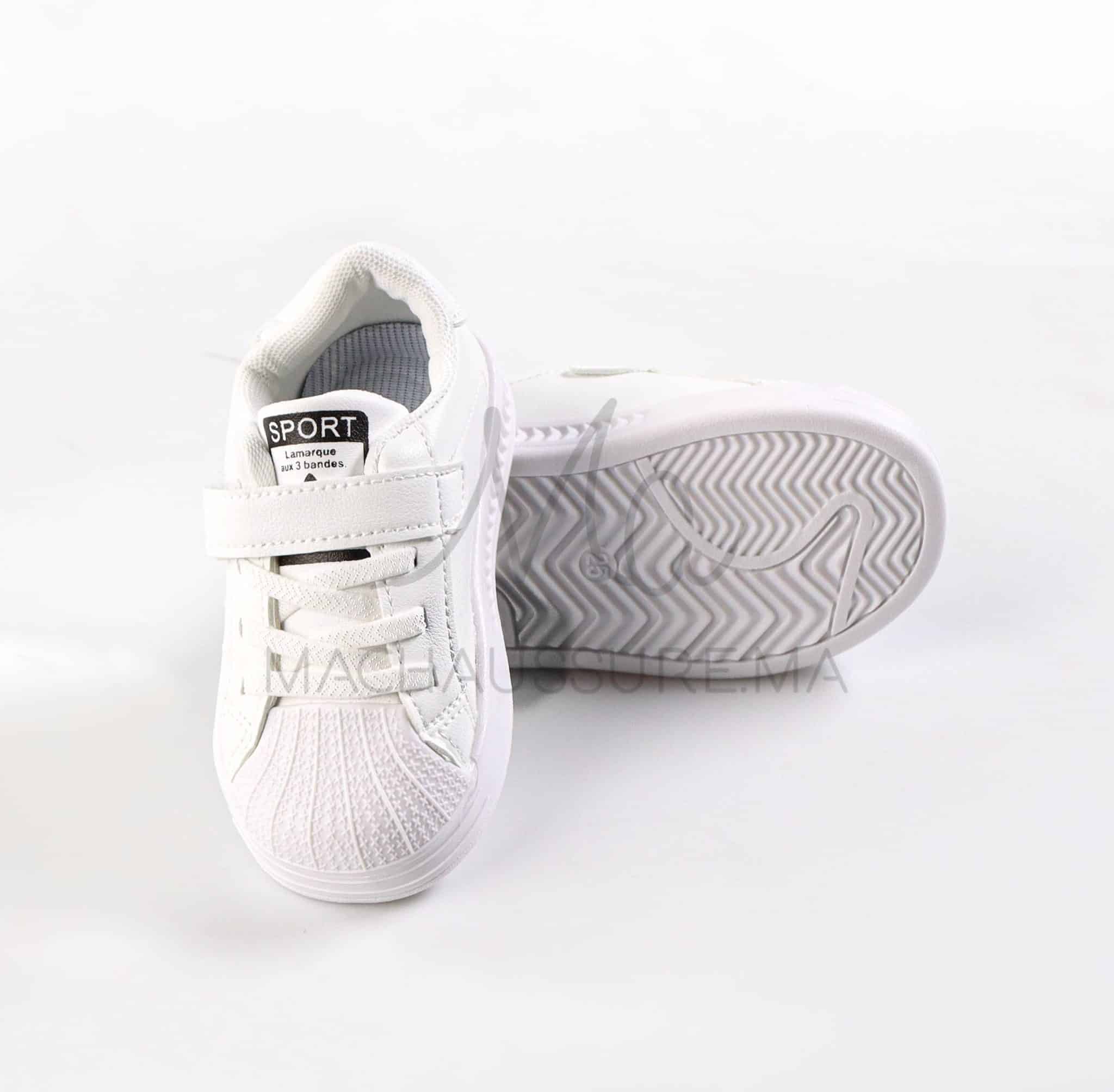 LuxeFlex - Baskets enfants en Blanc.