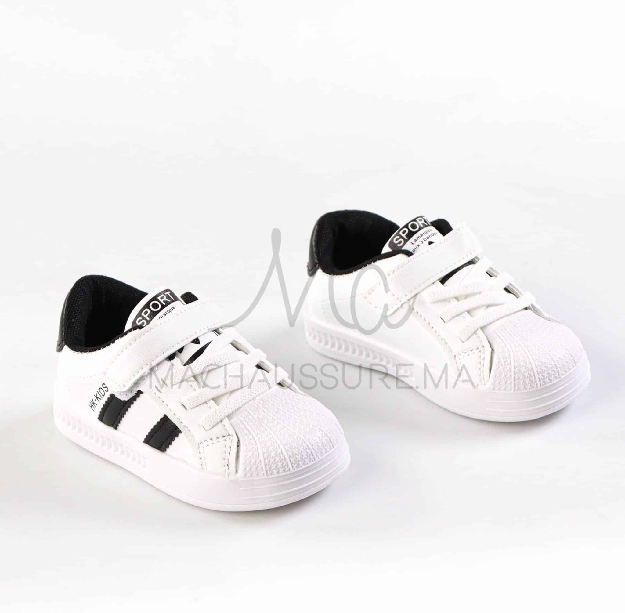 LuxeFlex - Baskets enfants en Noir.