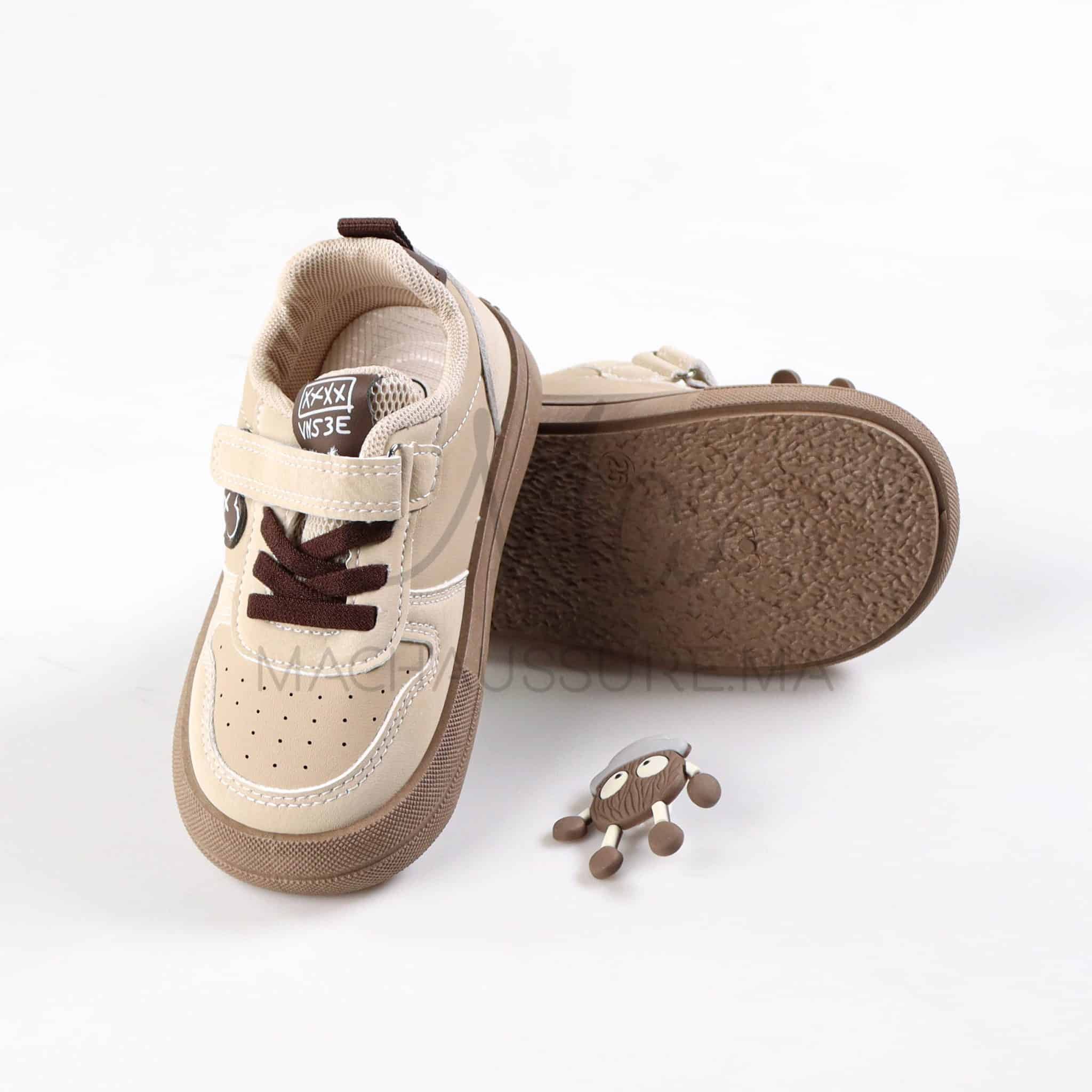 EdgeKick - Baskets enfants en Kaki.