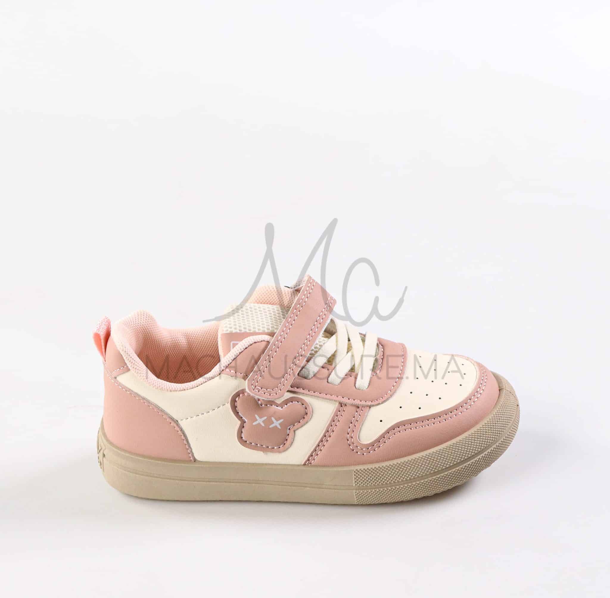 Kickster - Baskets enfants en Rose.
