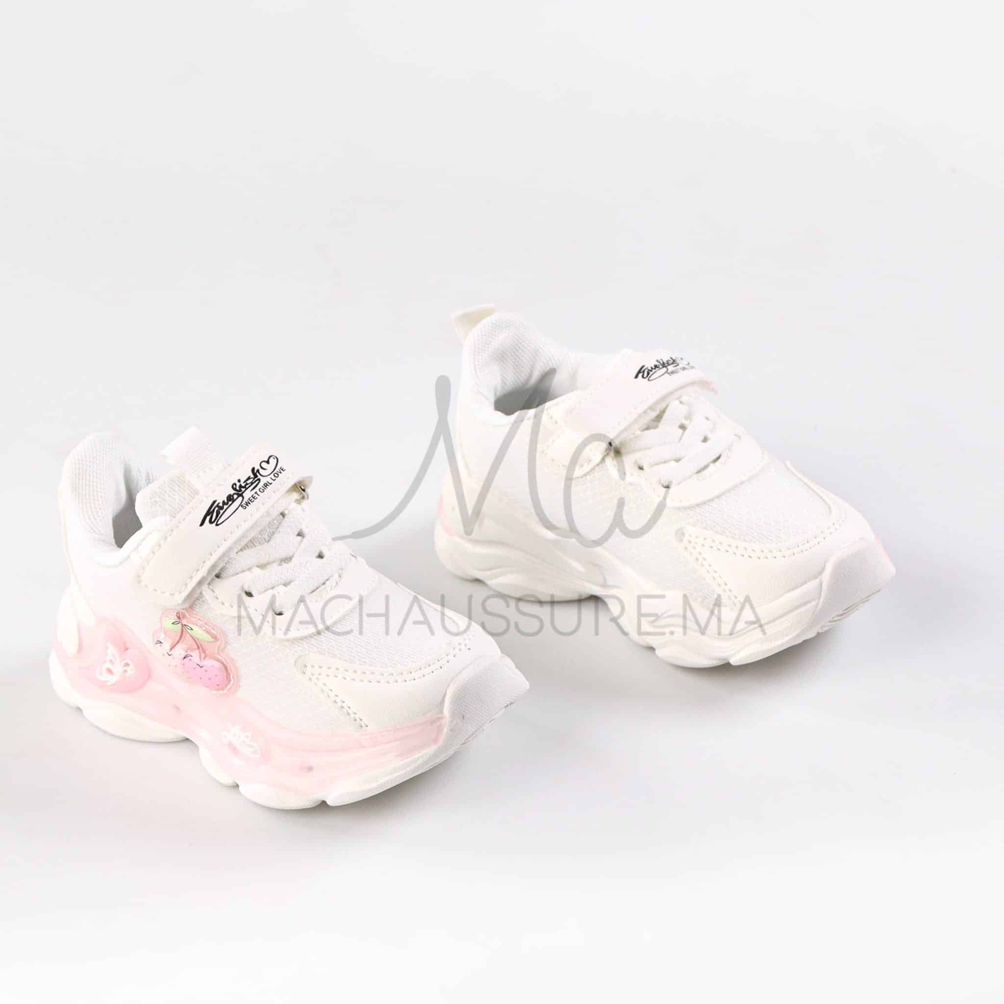 ShinyFairy - Baskets Enfants en Blanc.