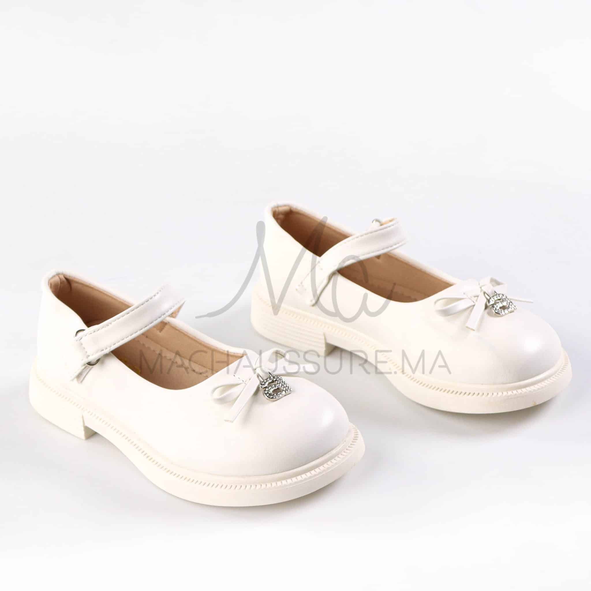 SparkleBelle - Ballerines fille en Blanc.