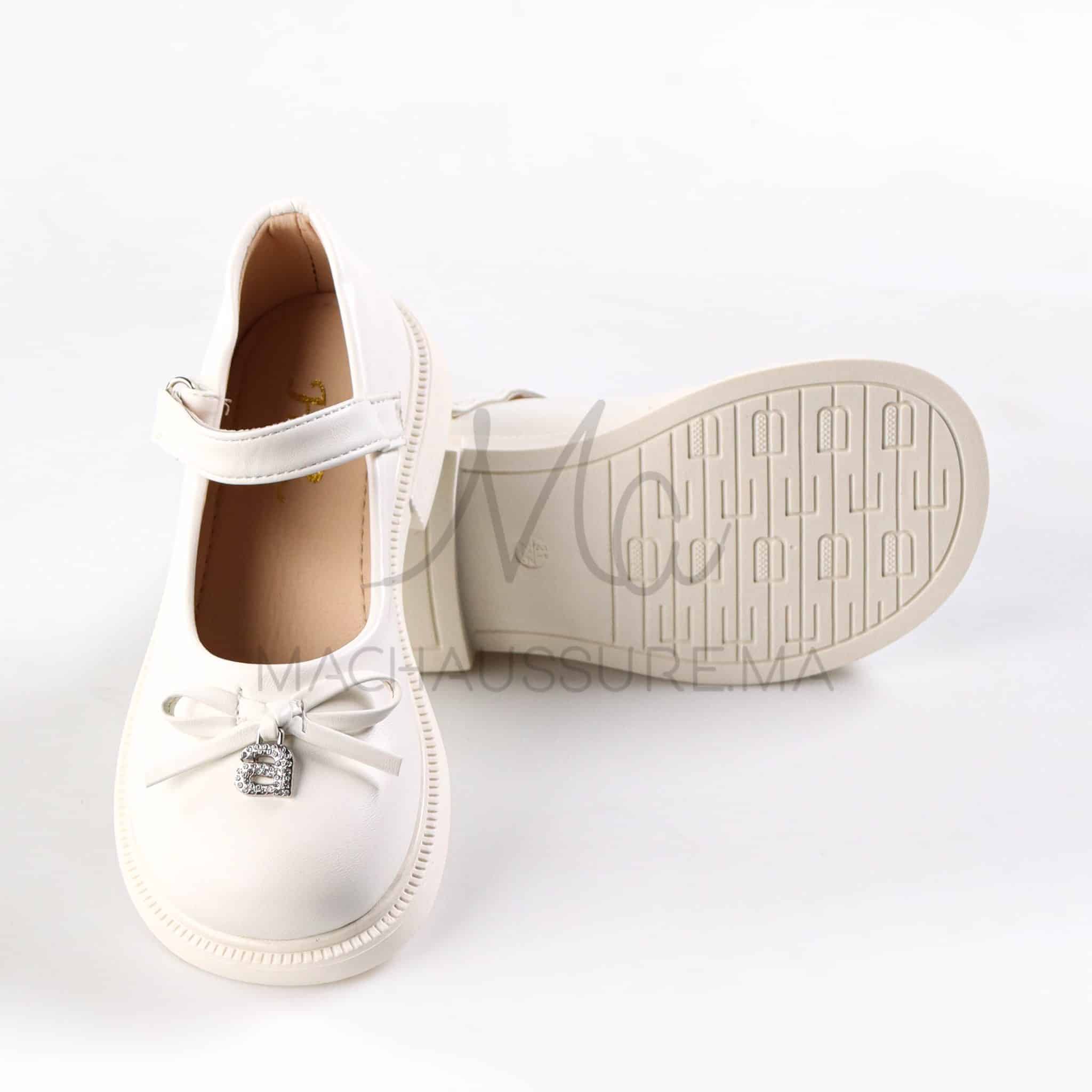 SparkleBelle - Ballerines fille en Blanc.
