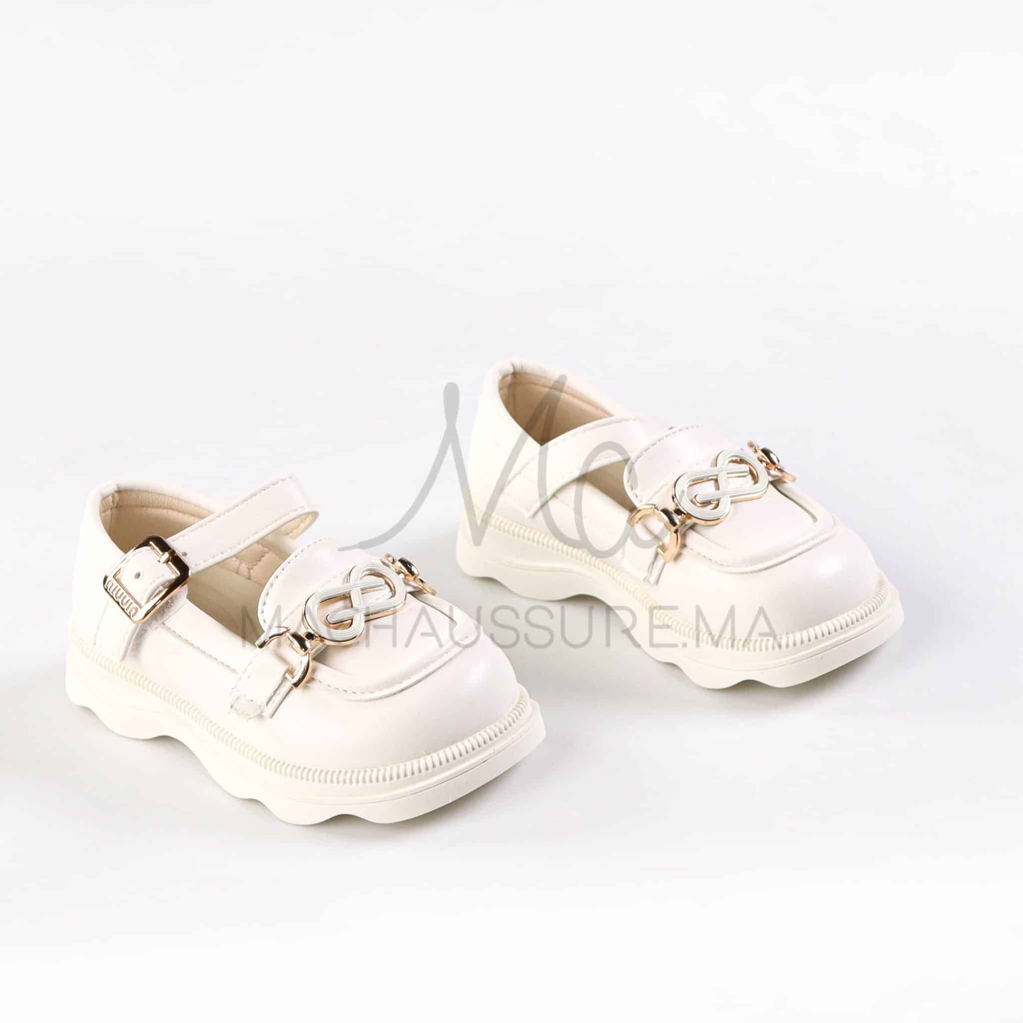 ChicPetal - Ballerines fille en Blanc.