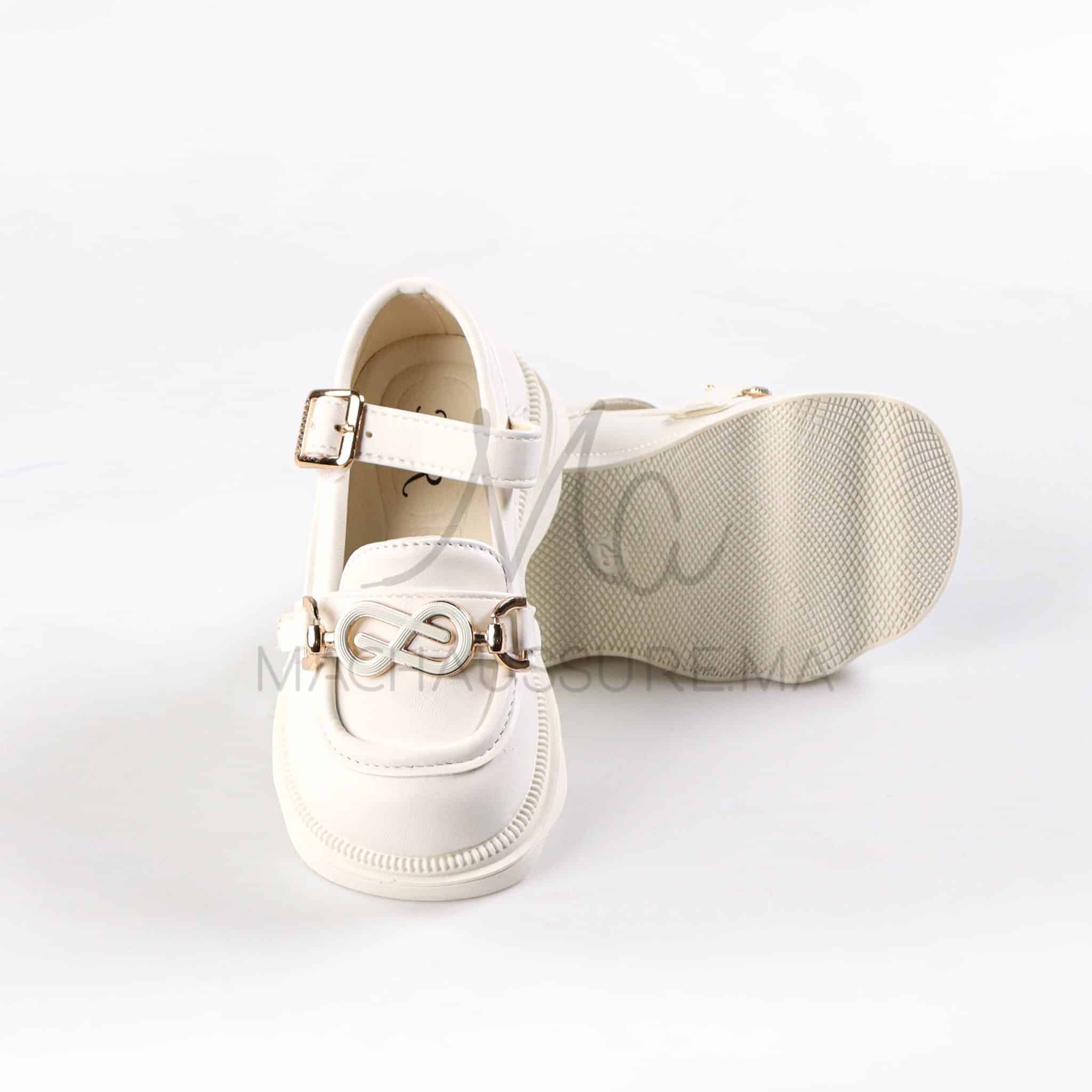 ChicPetal - Ballerines fille en Blanc.