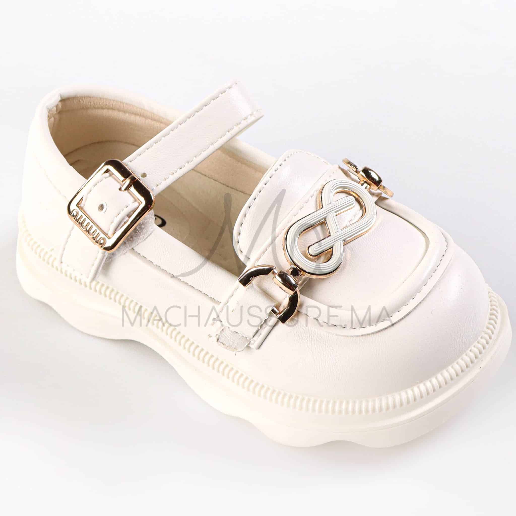 ChicPetal - Ballerines fille en Blanc.