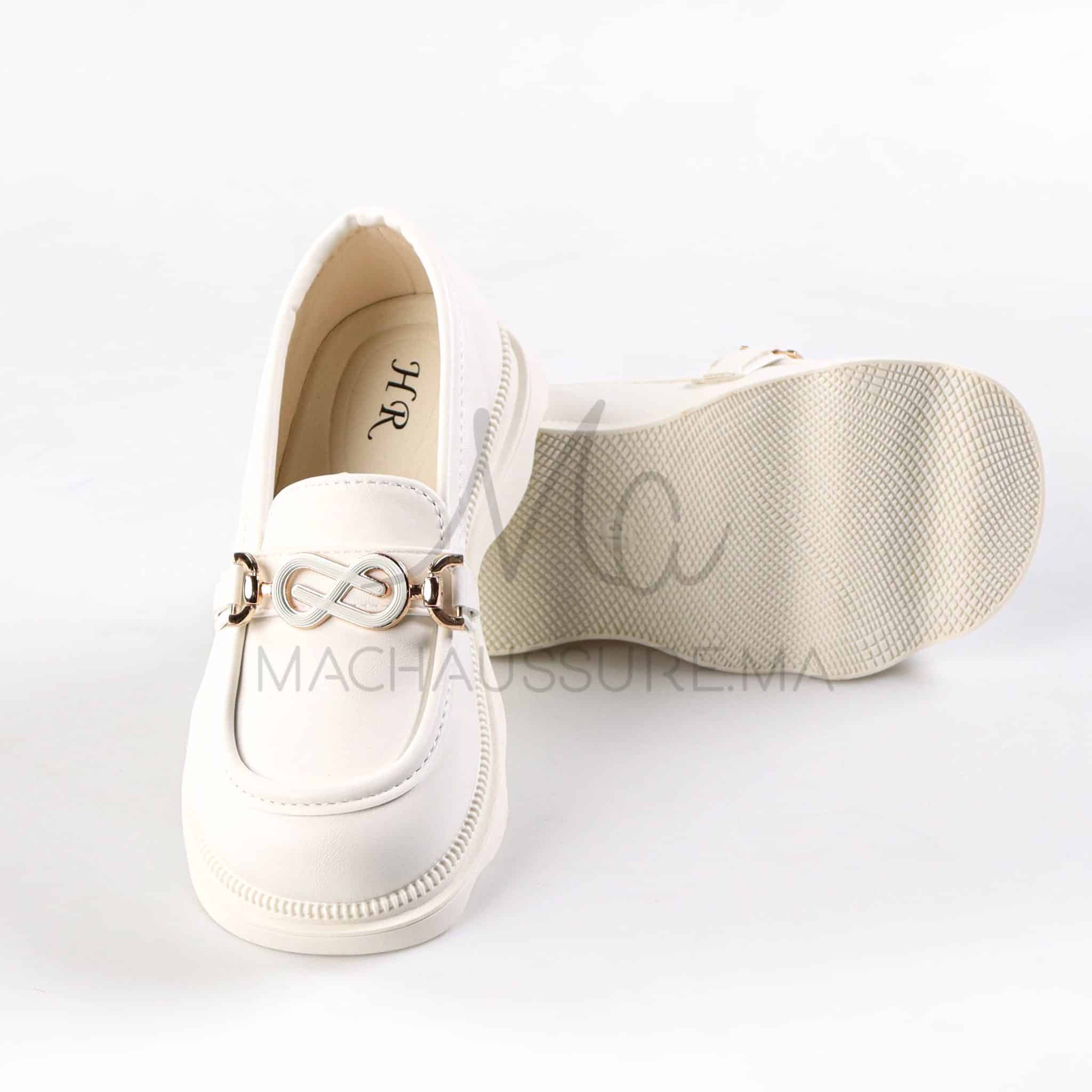 ChicPetal - Ballerines fille en Blanc.