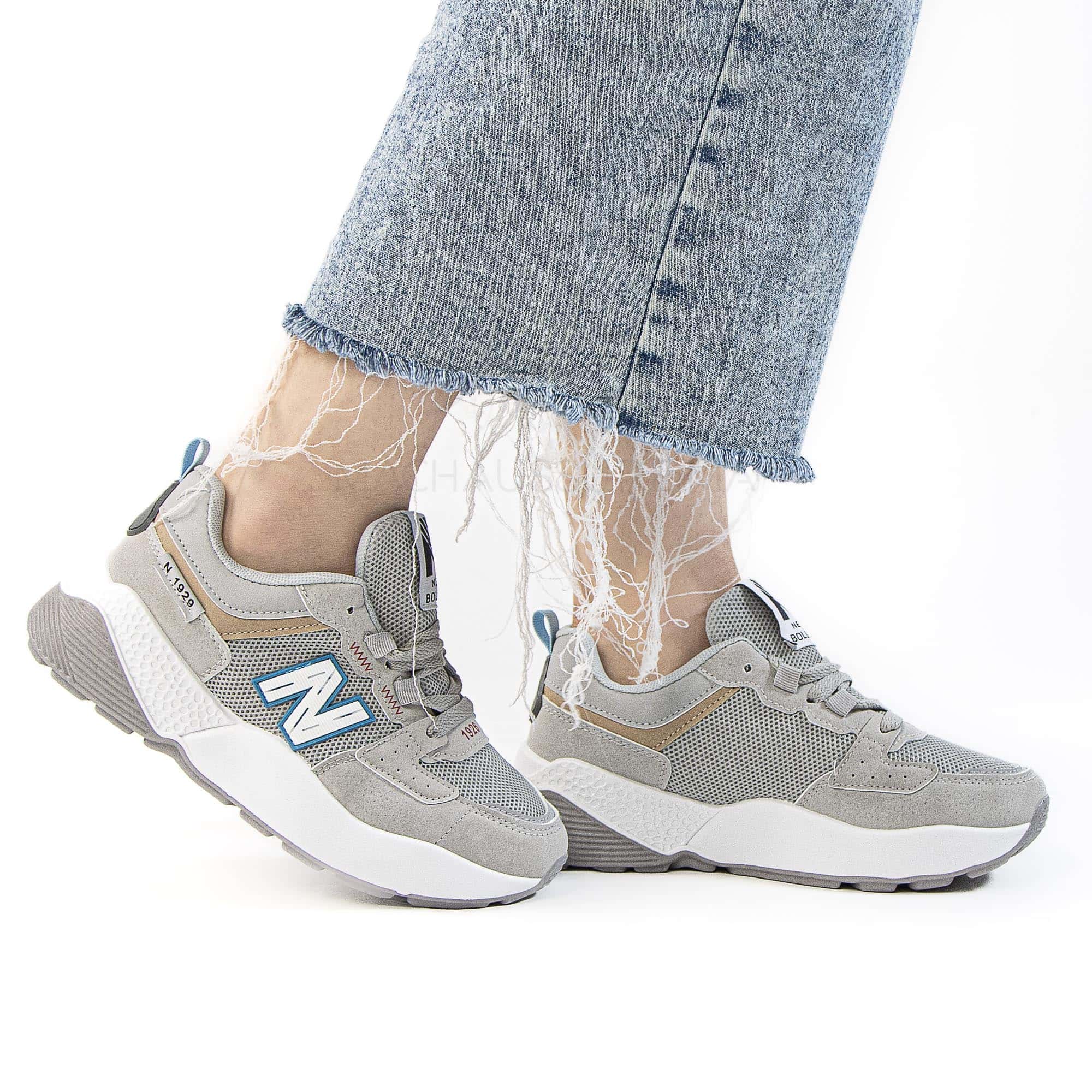 AurMotion – Baskets Femmes en Gris.