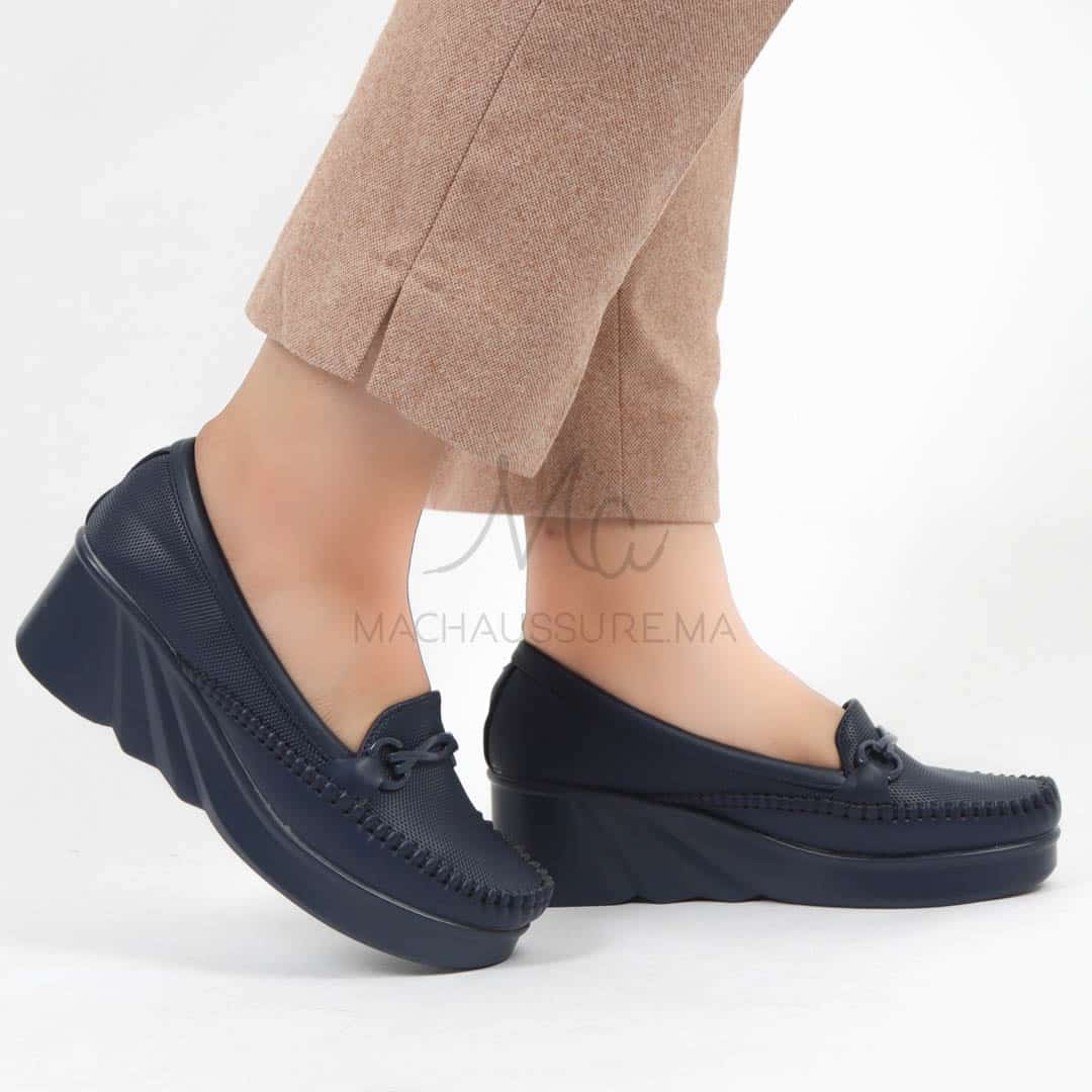 Yrsa – Mocassins Femmes en Bleu.