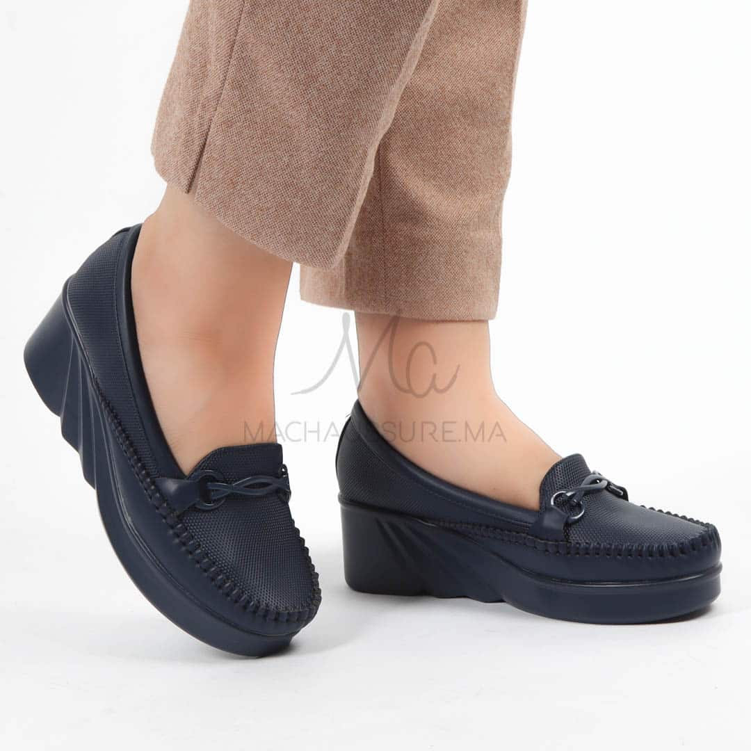 Yrsa – Mocassins Femmes en Bleu.