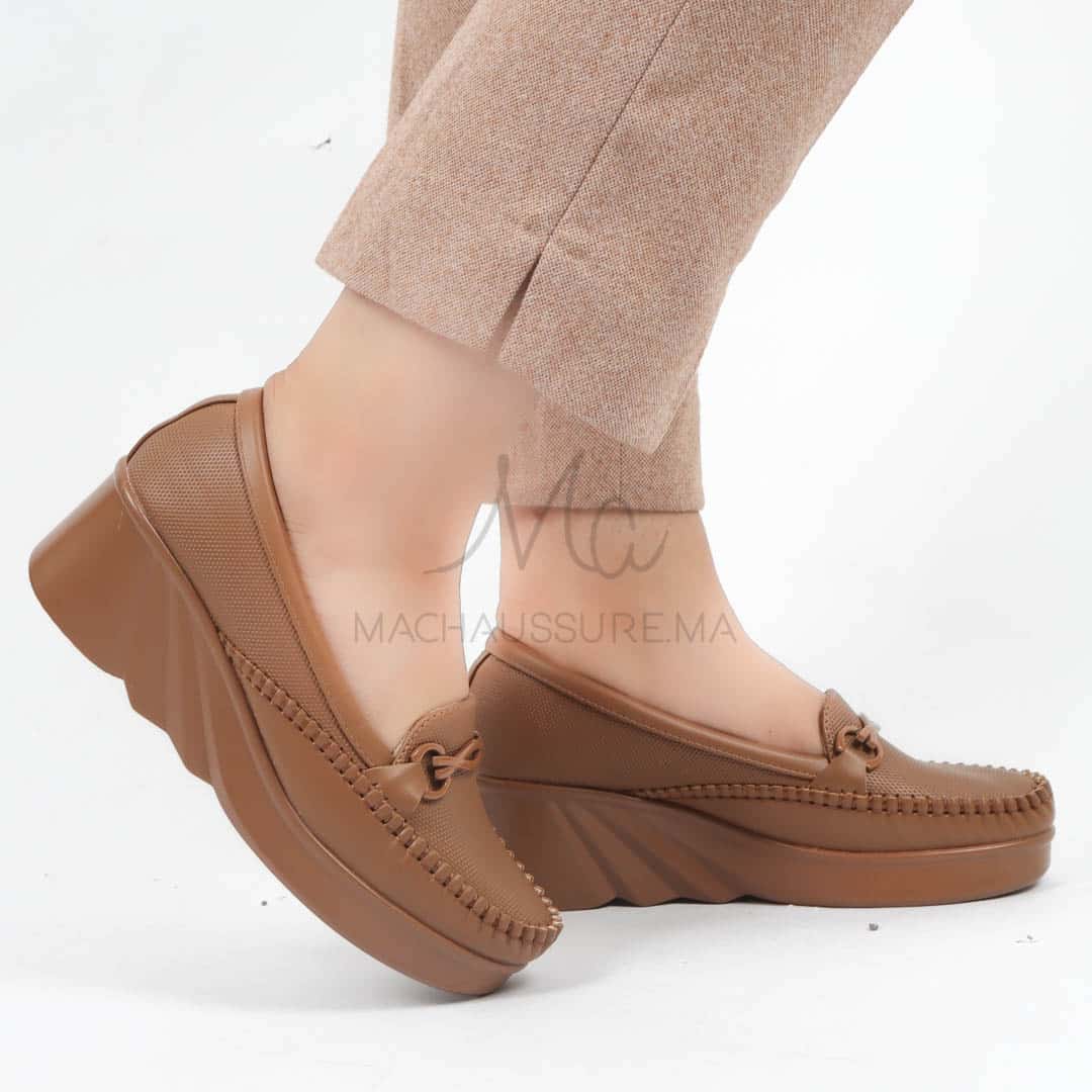 Yrsa – Mocassins Femmes en Tabac.