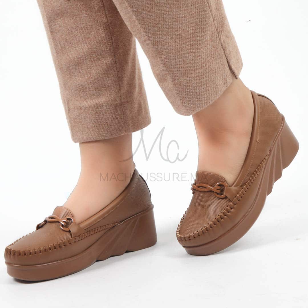 Yrsa – Mocassins Femmes en Tabac.