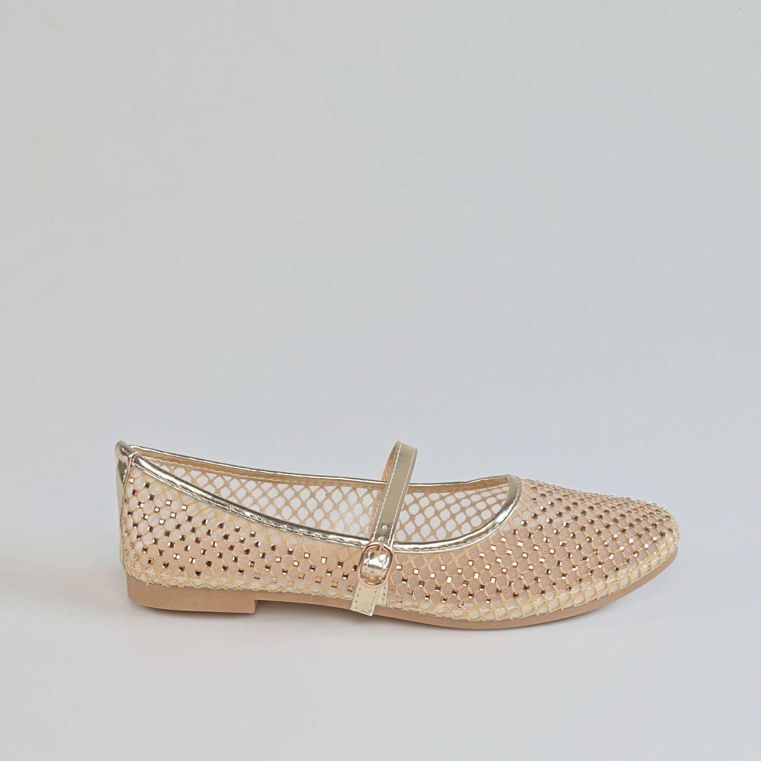 LAVANDE – Ballerines Femmes en Doré.