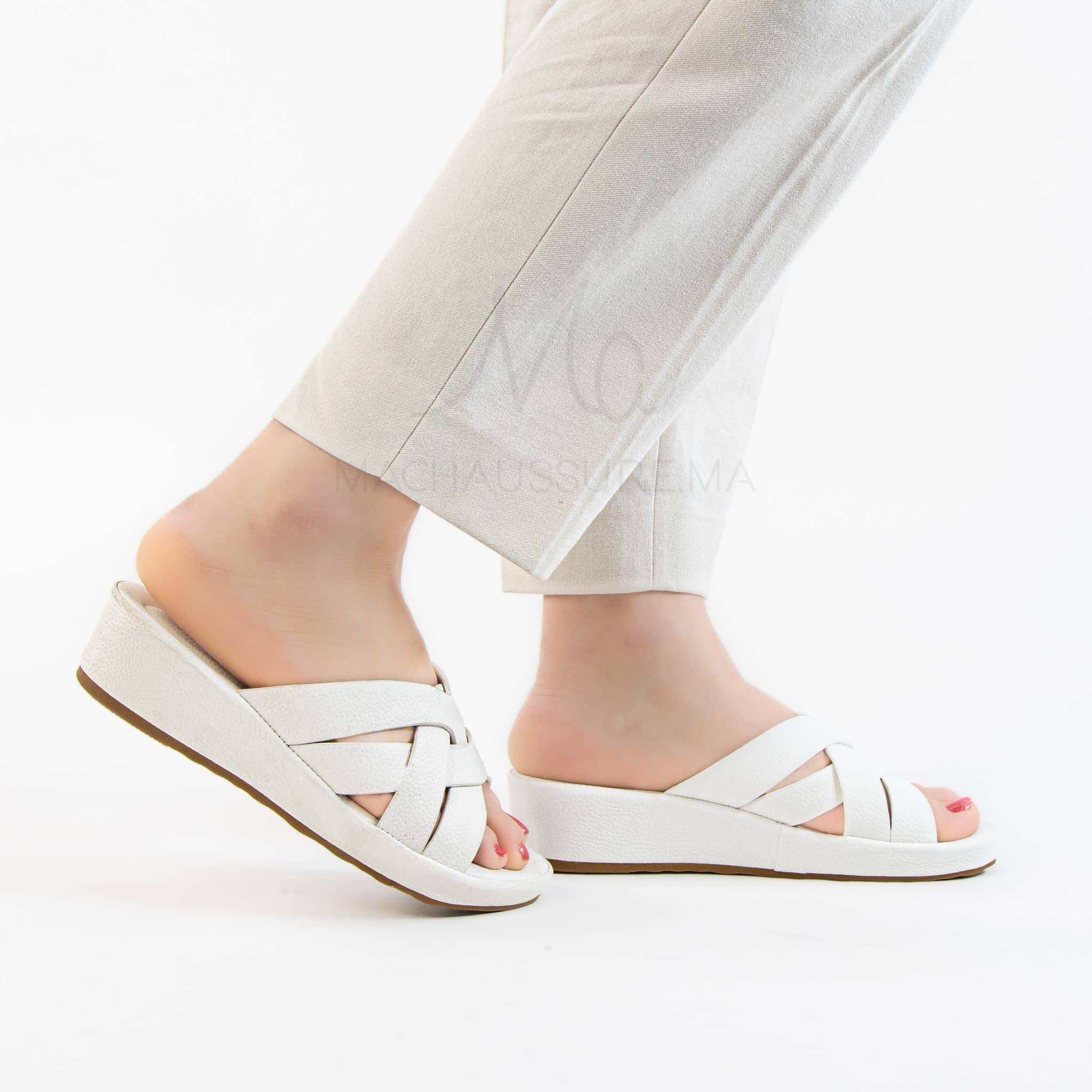 Josefina – Sandales confortables femmes en Blanc.