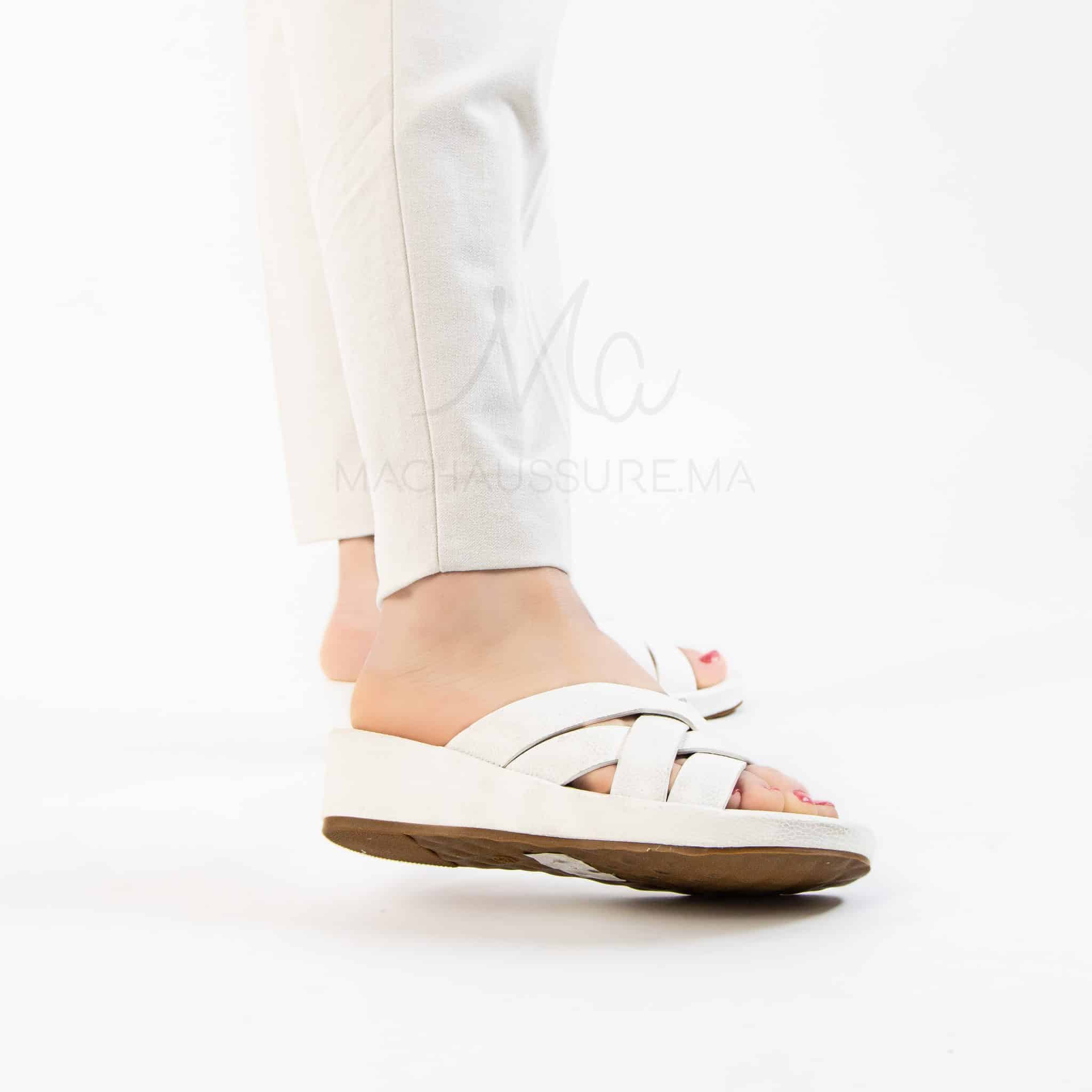 Josefina – Sandales confortables femmes en Blanc.